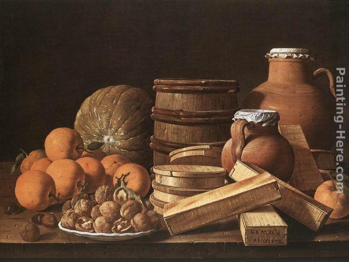 Luis Melendez Still-Life with Oranges and Walnuts